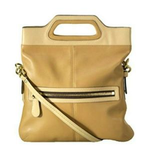 coach bonnie leather foldover crossbody